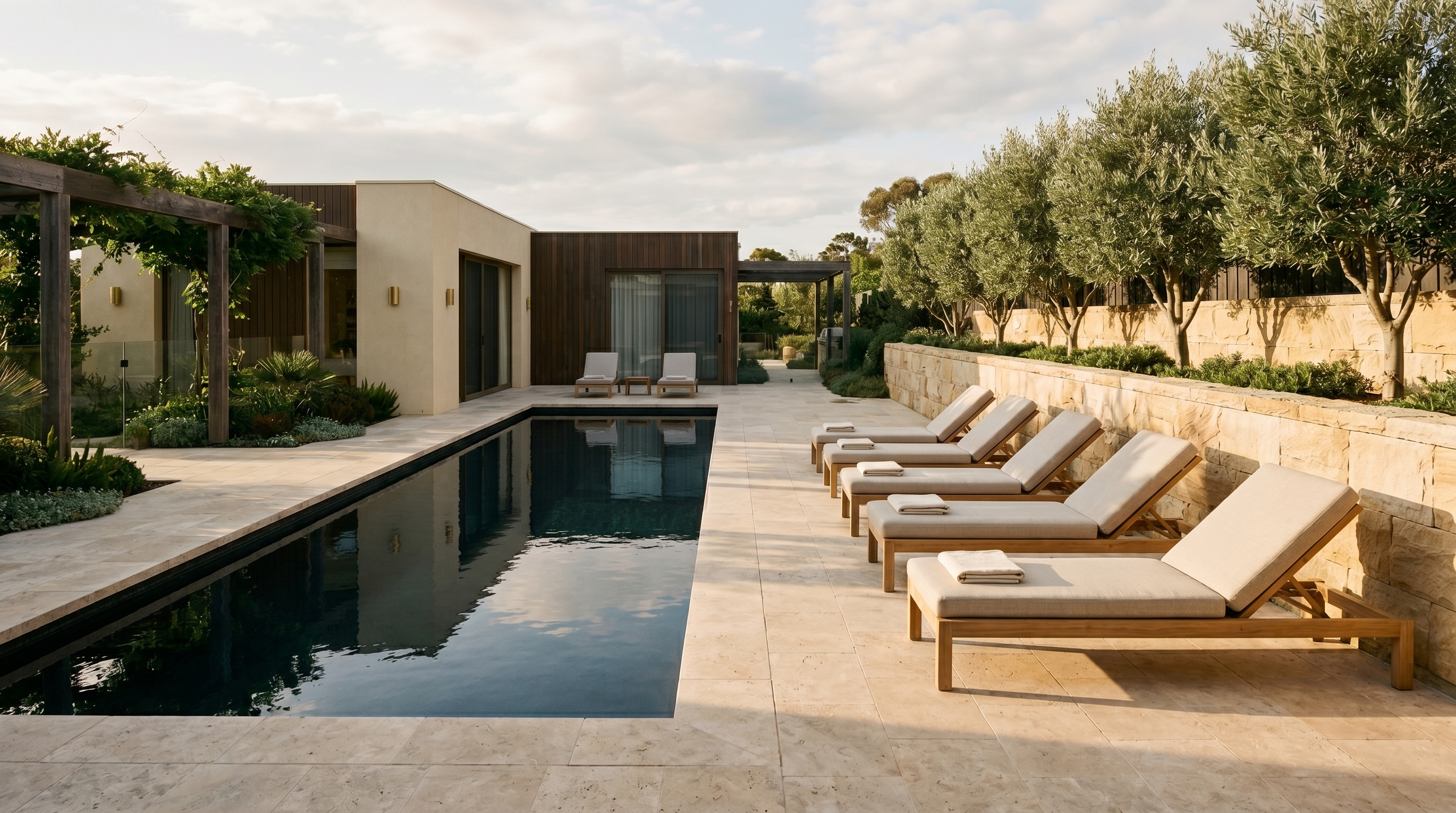 Pool terrace overview